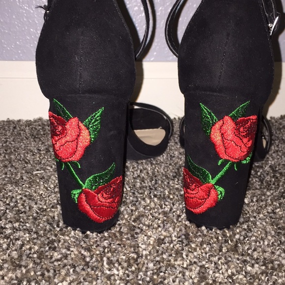 Fashion Nova Rose Embroidered Heels - Picture 2 of 3